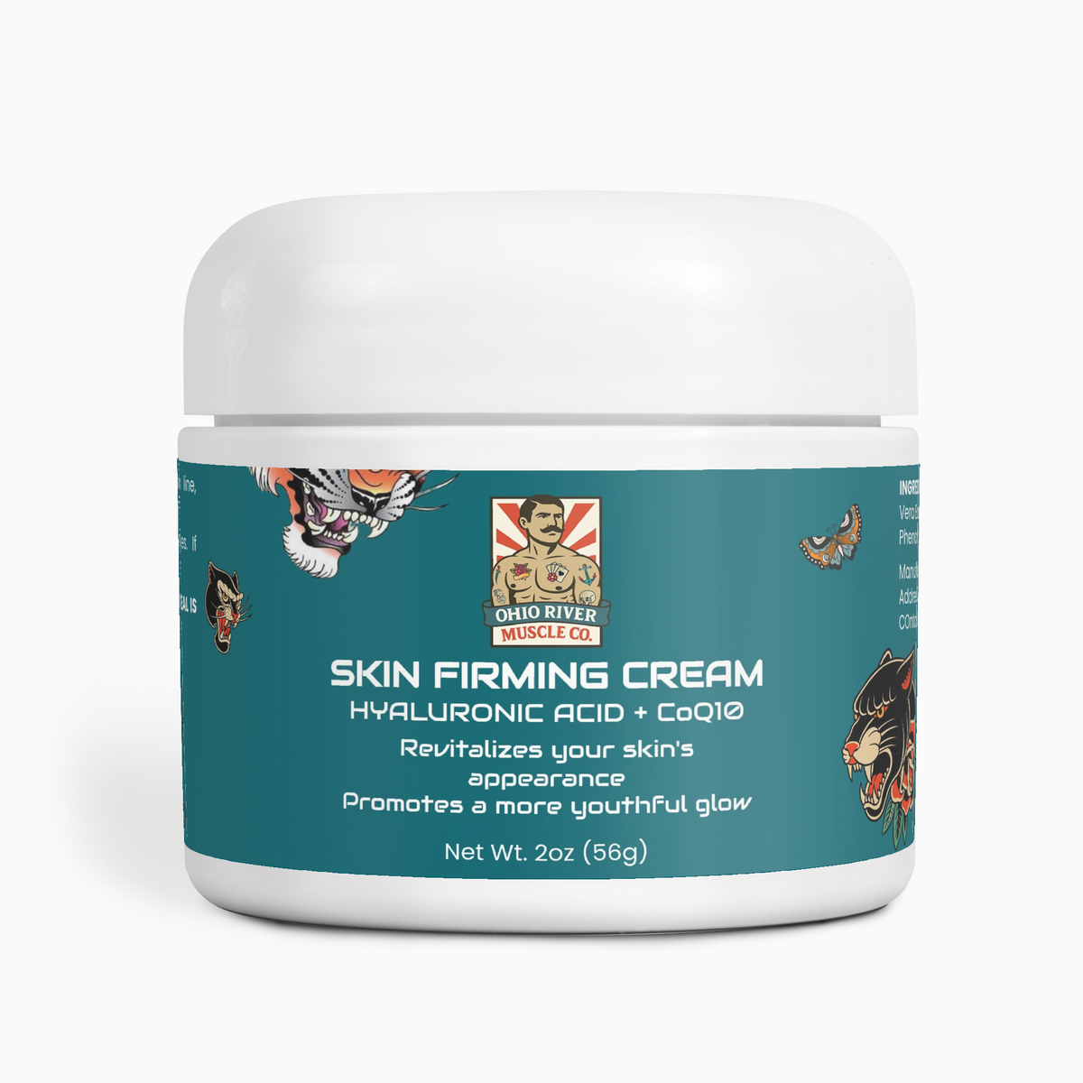 Ohio River Muscle Co. Skin Firming Cream, front label