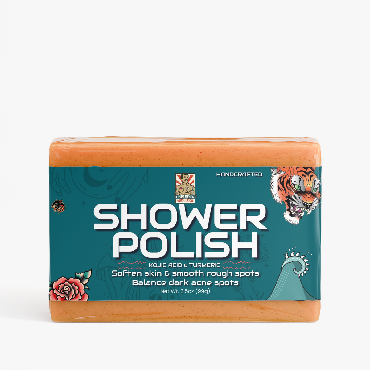 Shower Polish Kojic Acid & Turmeric Bar by Ohio River Muscle Co., view 3