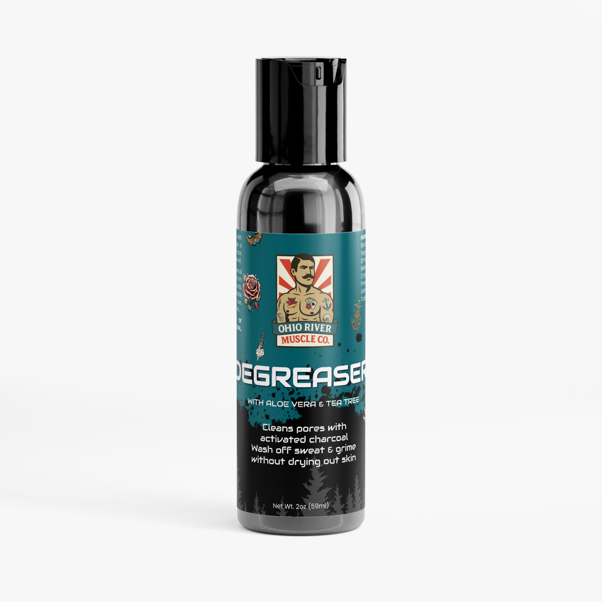 Ohio River Muscle Co. Degreaser Charcoal Face Wash, front label