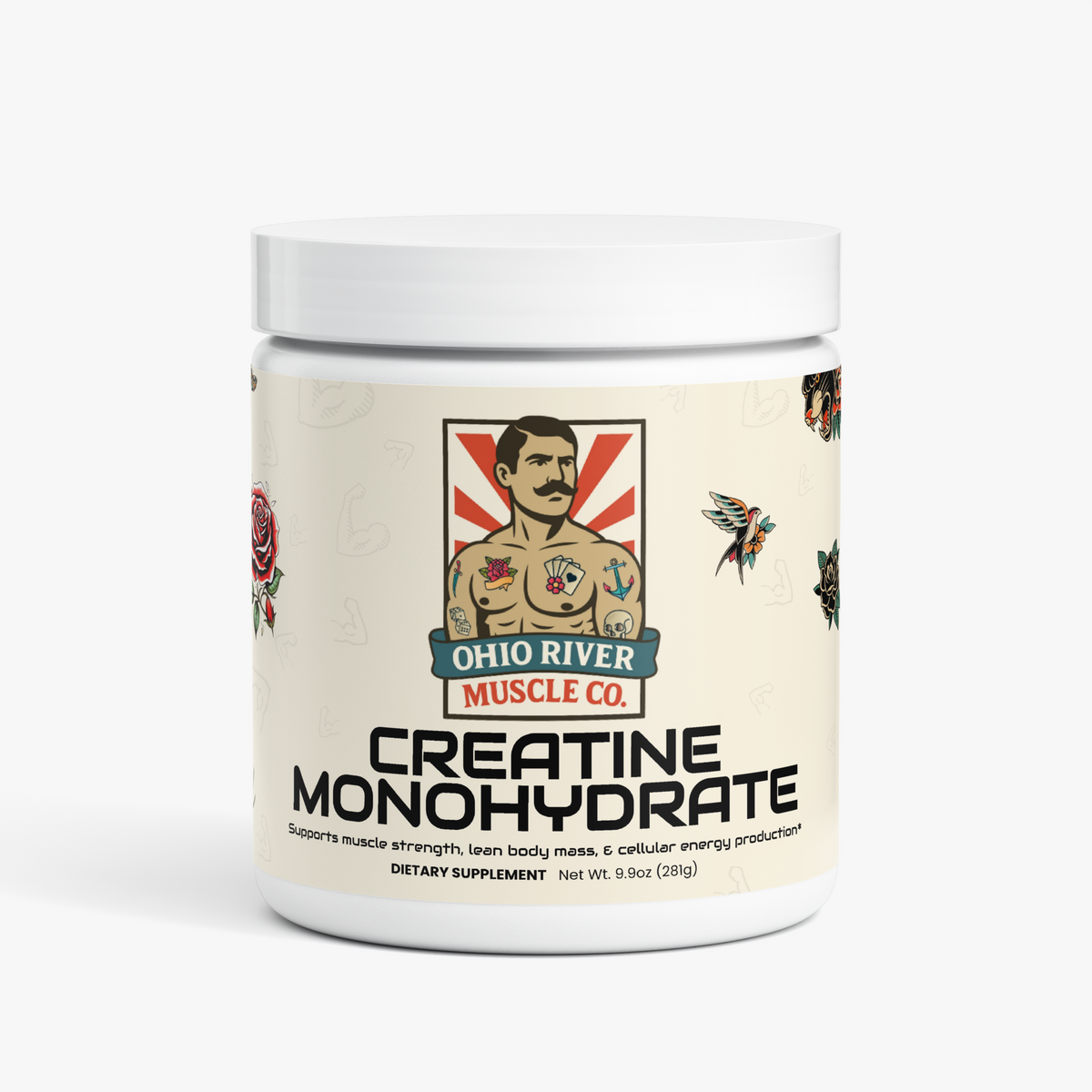 Ohio River Muscle Co. Creatine Monohydrate, front label