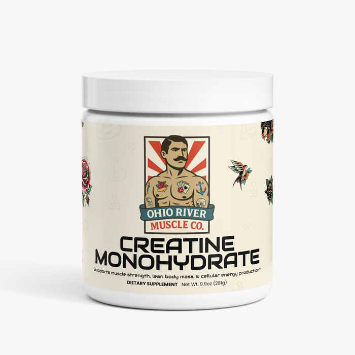 Ohio River Muscle Co. Creatine Monohydrate, front label