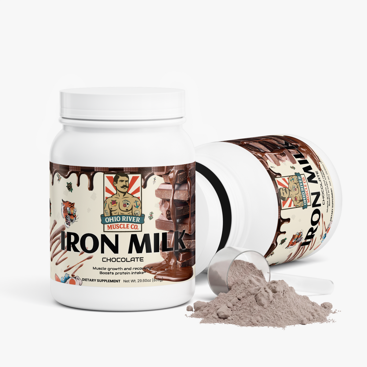Iron Milk Chocolate Whey Protein Isolate by Ohio River Muscle Co., view 3