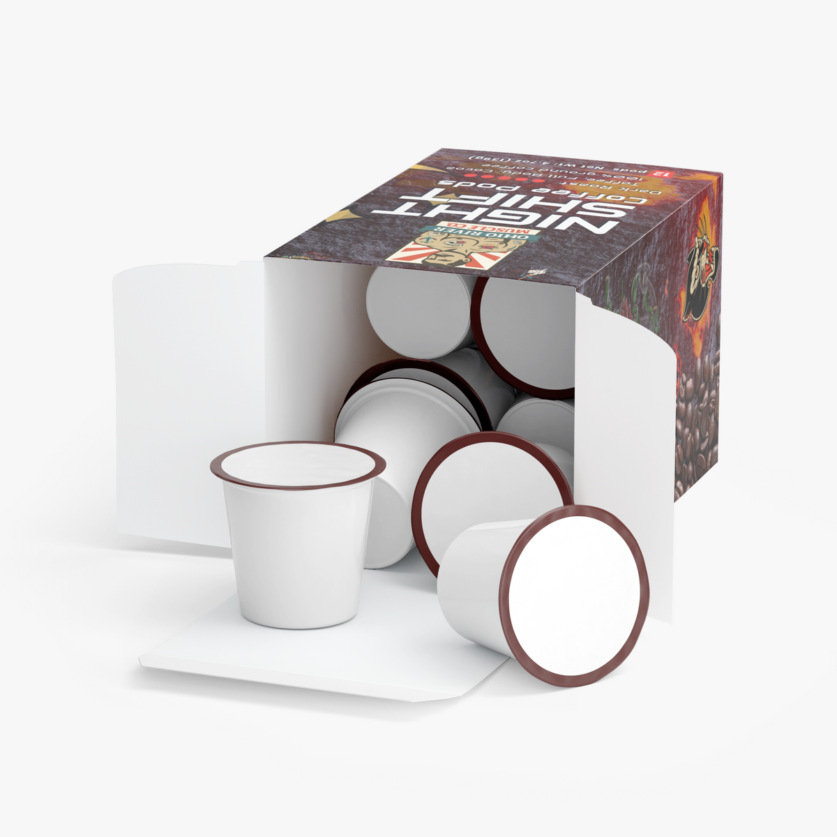 Night Shift dark roast coffee pods, view 3