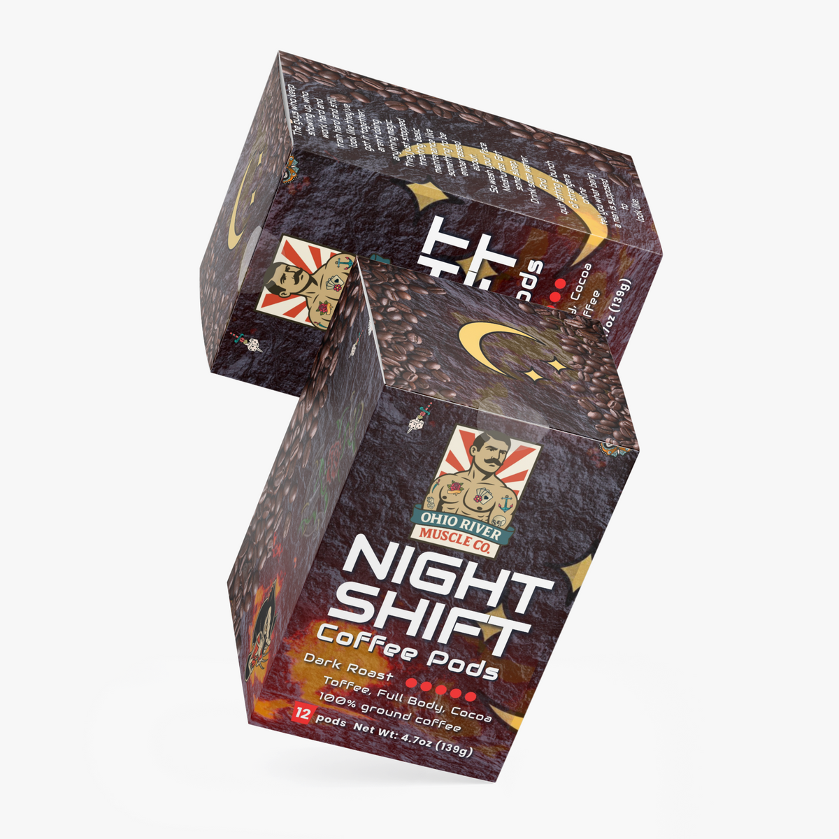 Night Shift dark roast coffee pods, view 4