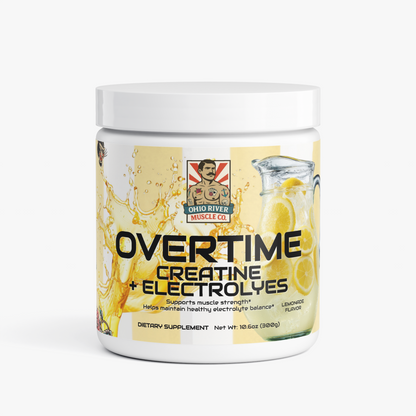Overtime creatine and electrolytes, lemon, by Ohio River Muscle Co.