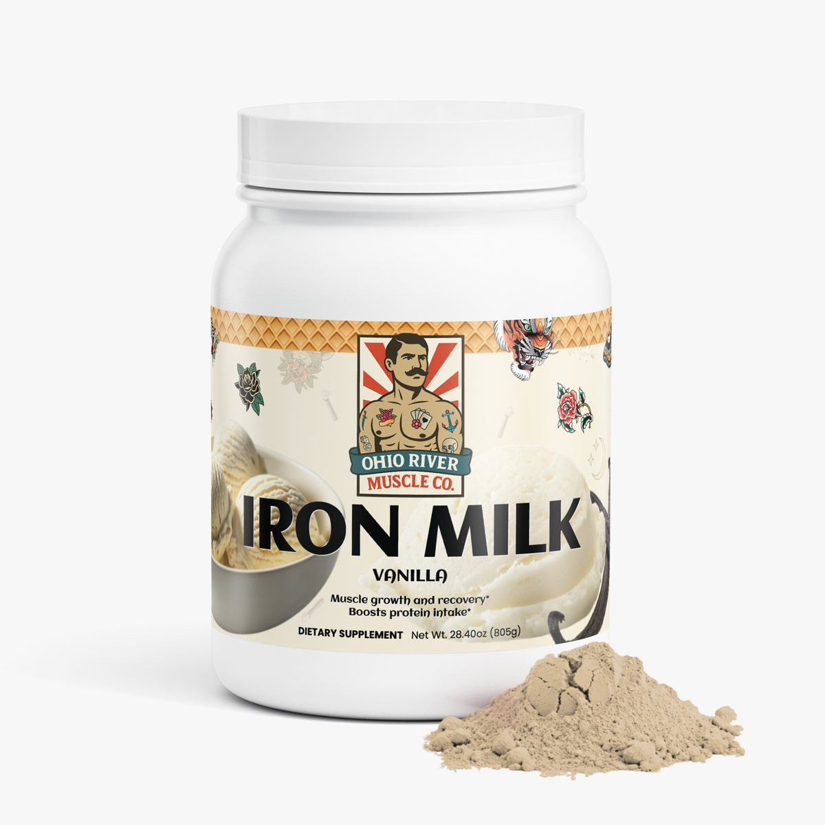 Iron Milk Vanilla Whey Protein Isolate by Ohio River Muscle Co., view 2