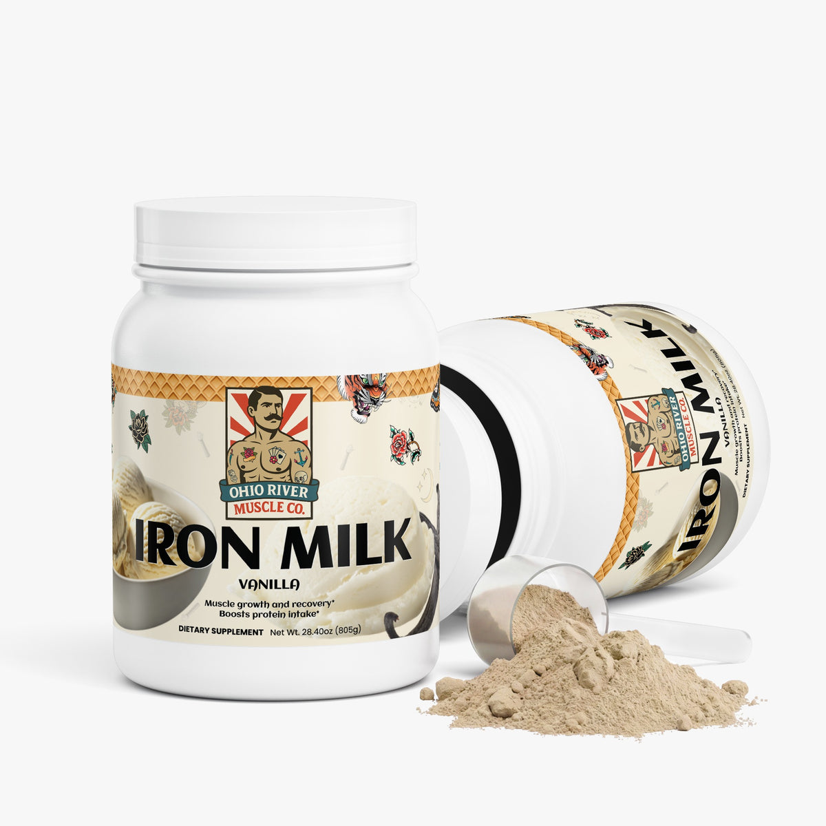 Iron Milk Vanilla Whey Protein Isolate by Ohio River Muscle Co., view 3