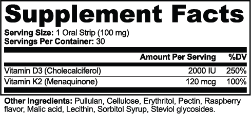 Vitamin D3 + K2 Dissolving Strips by Ohio River Muscle Co., view 6