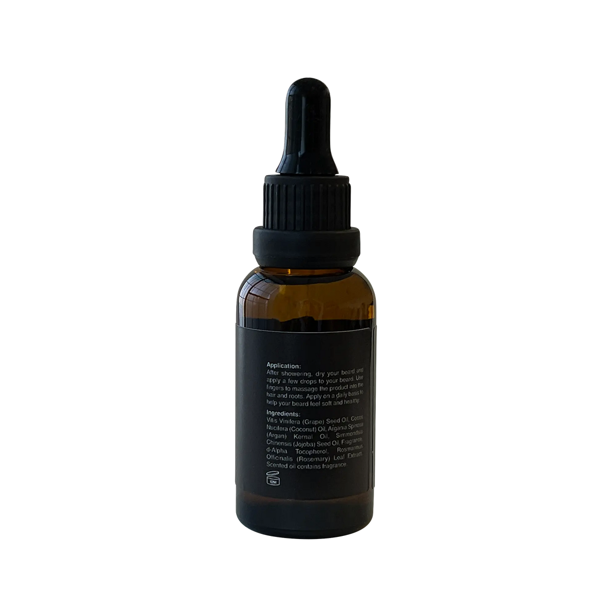 Tune-Up unscented beard oil, back label