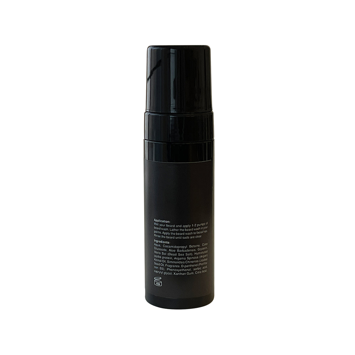 Detailer foaming beard wash, back label
