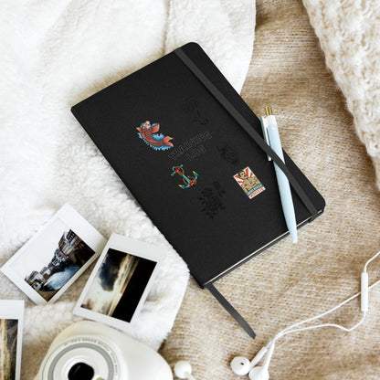 Ohio River Muscle Co. Logbook hardcover notebook in black, front view