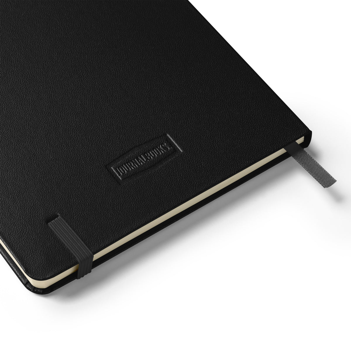 Ohio River Muscle Co. Logbook hardcover notebook in black, close-up detail